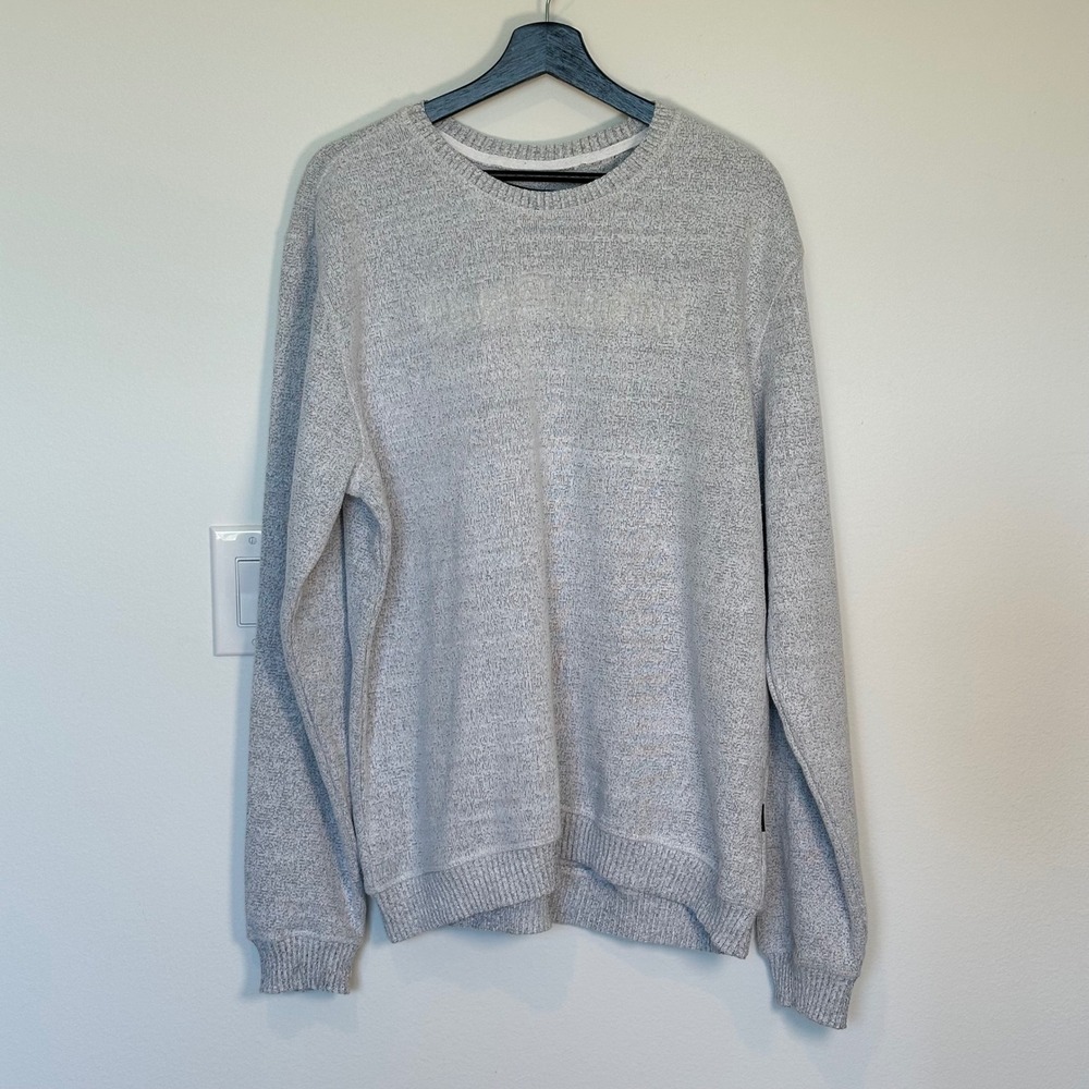 Dikotomy Co Crewneck Sweatshirt Embossed LA Marled Westcoast Streetwear Men's XL